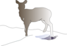 Deer Silhouette On Hill Clip Art